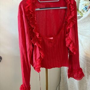 Sugar-thrillz Women's Red Top